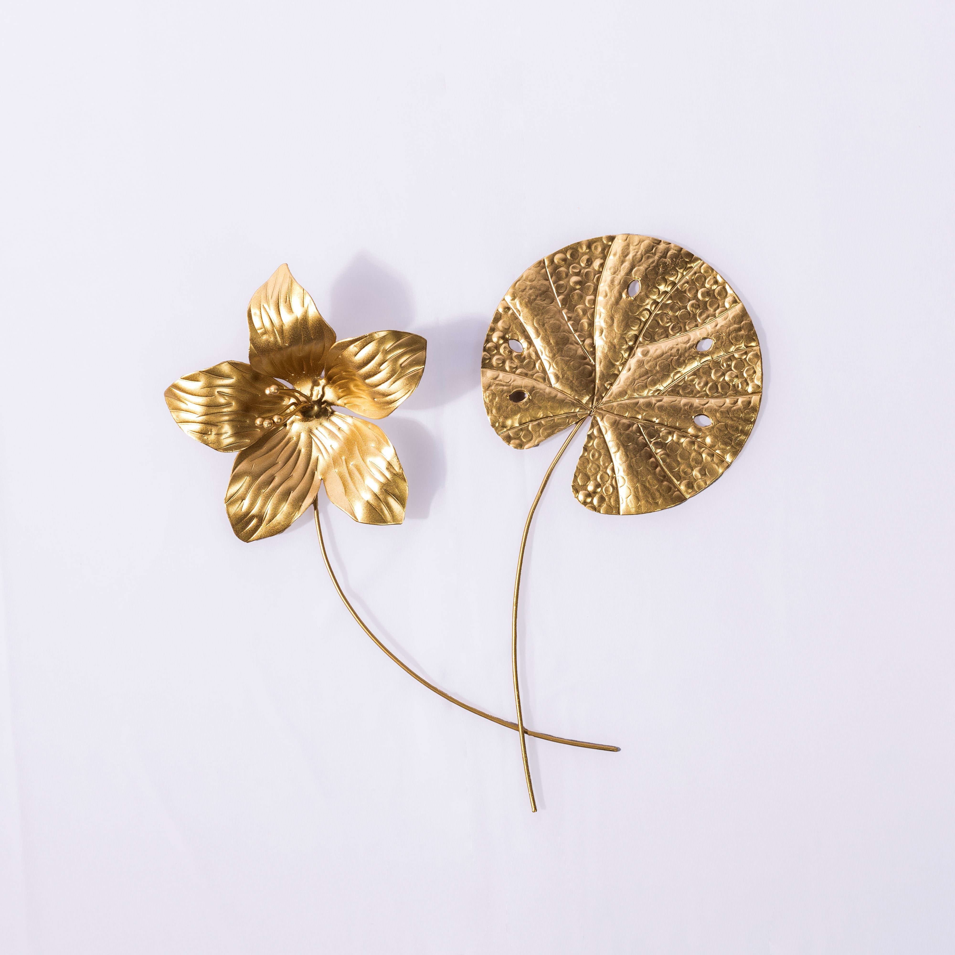 Brass Flower and Leaf Jodi